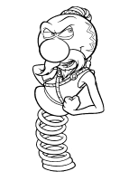 A coloring page of magic roundabout